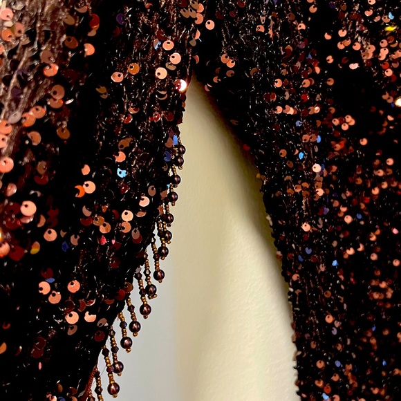 Rihanna Sequin Maxi Dress - Chocolate - Size XL - Picture 8 of 10